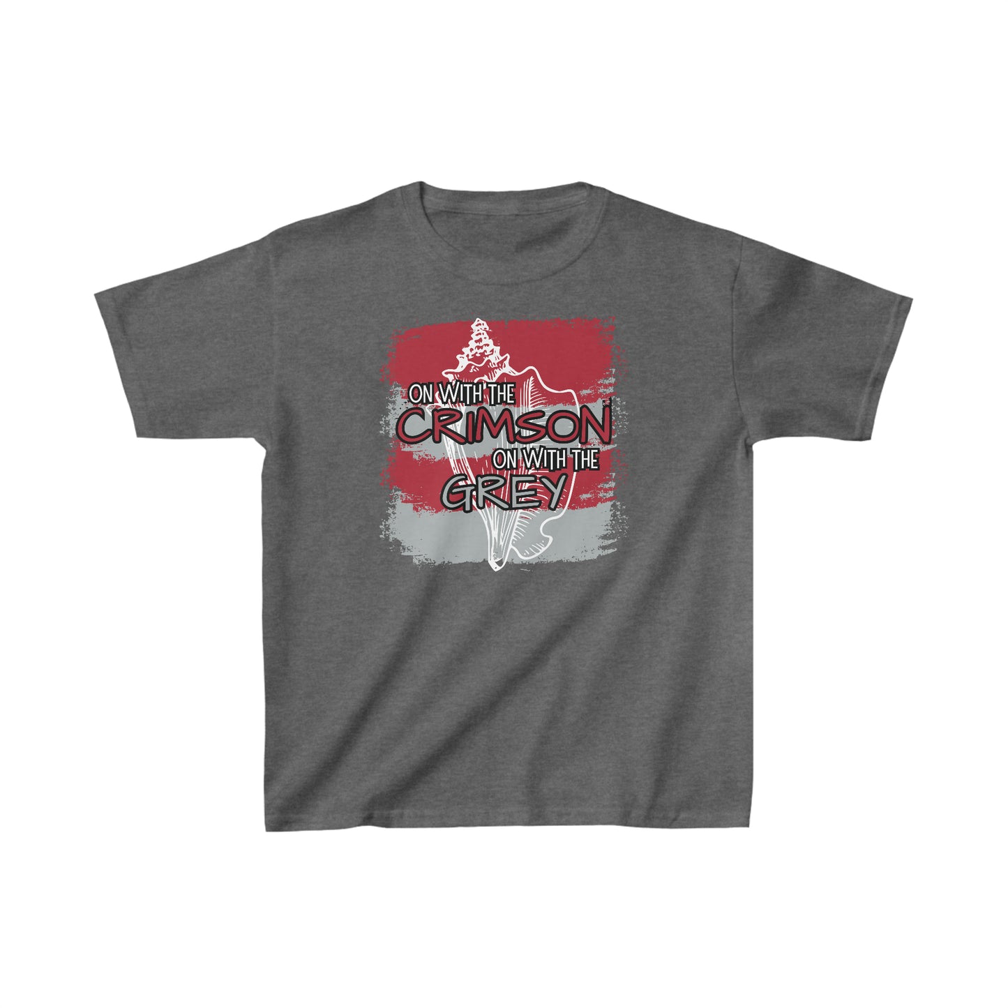 On With The Crimson, On With The Grey | Kids Cotton Tee