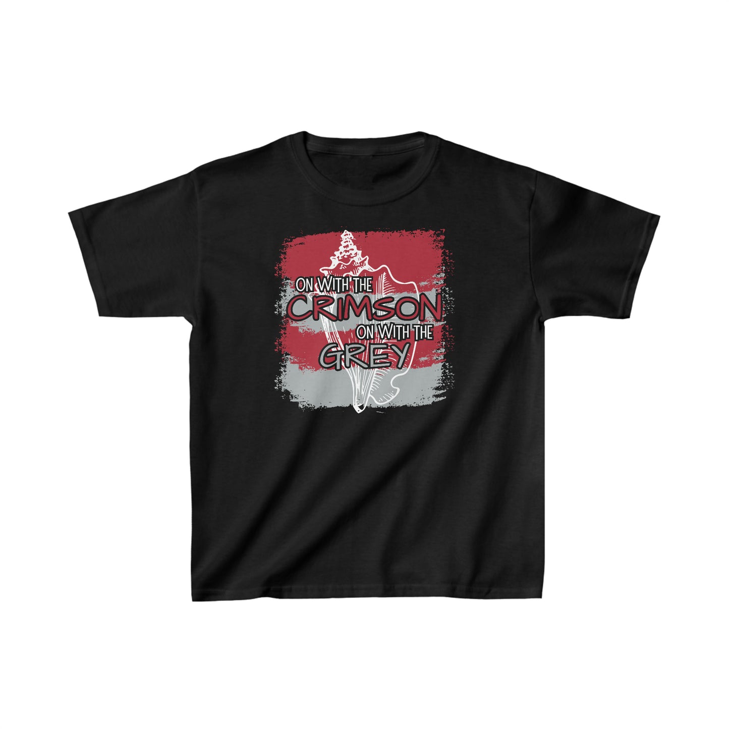 On With The Crimson, On With The Grey | Kids Cotton Tee