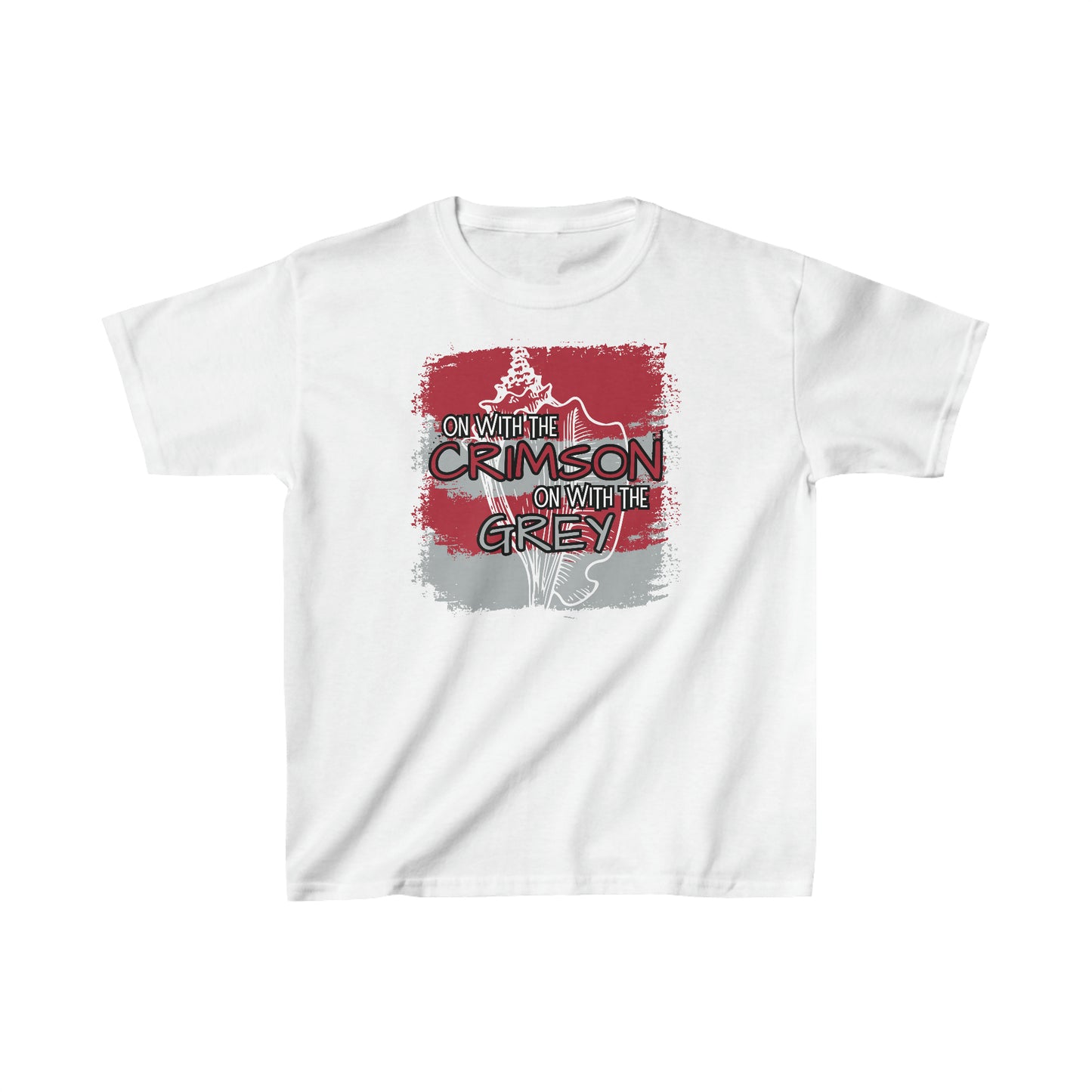 On With The Crimson, On With The Grey | Kids Cotton Tee