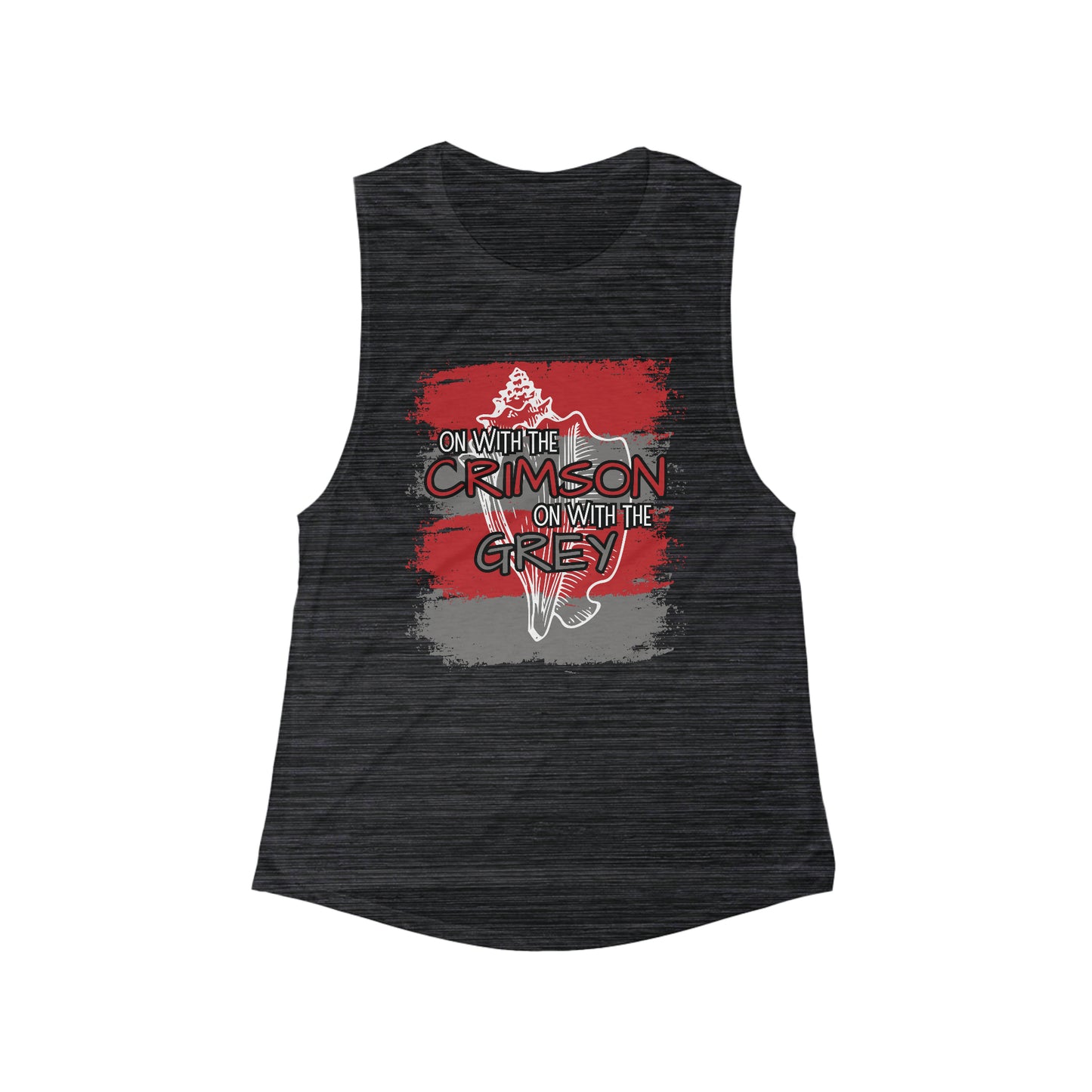 On With The Crimson, On With The Grey | Muscle Tank (Women)