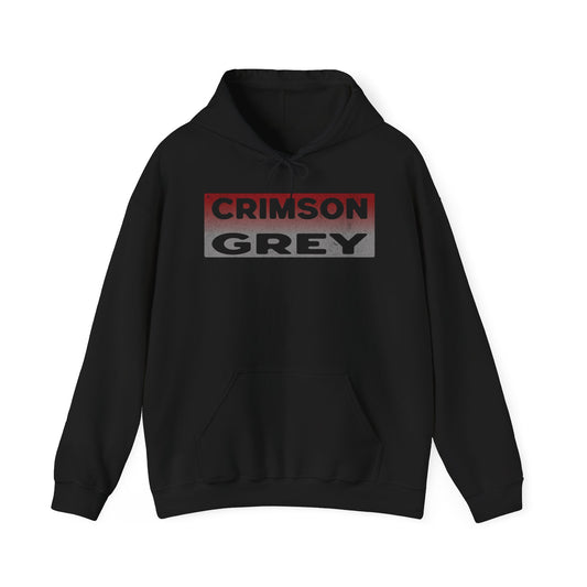 Crimson|Grey Unisex Adult Hoodie