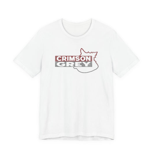Crimson|Grey Tee