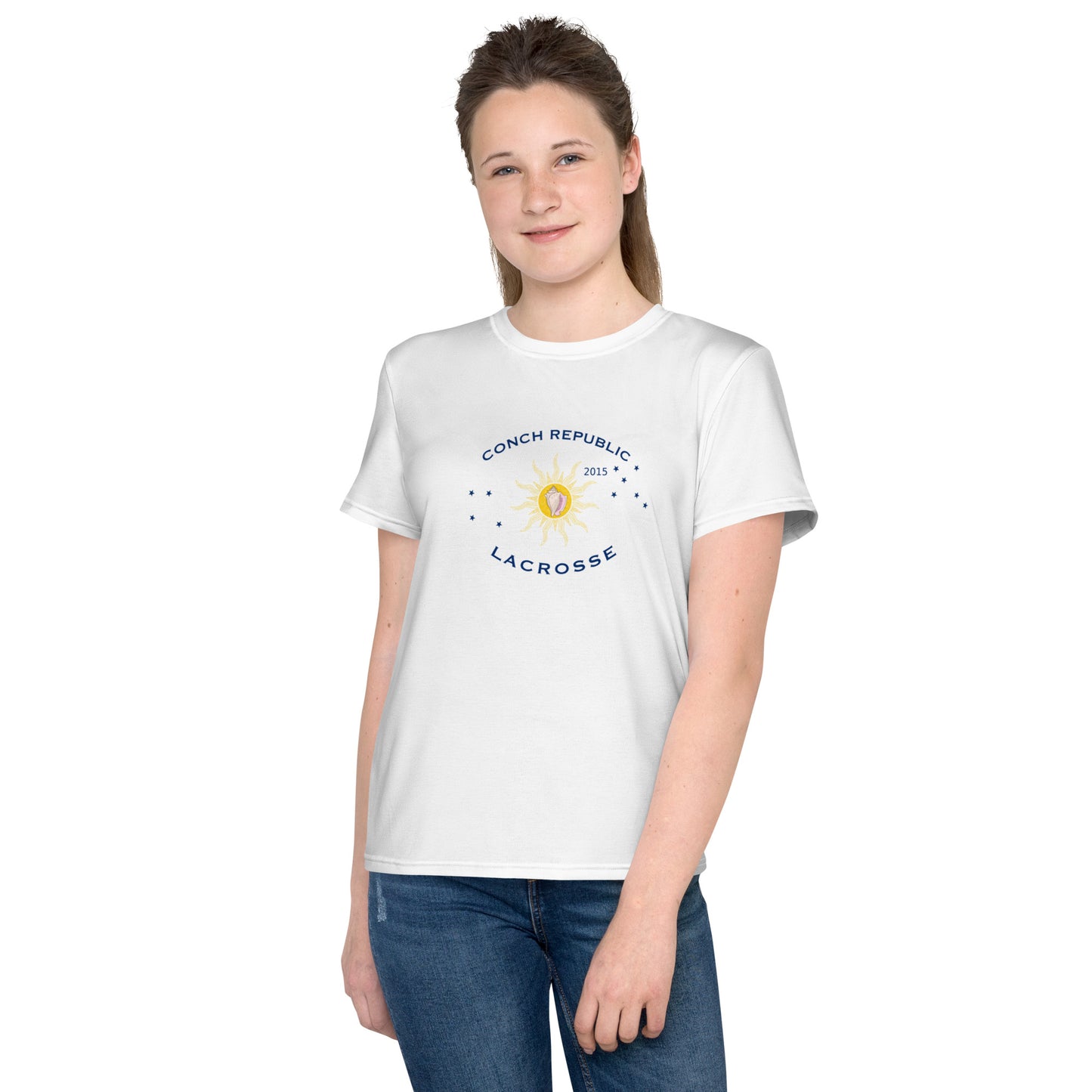 Conch Republic Lacrosse - Unisex Youth Athletic Tee (Sizes 8 - 20)