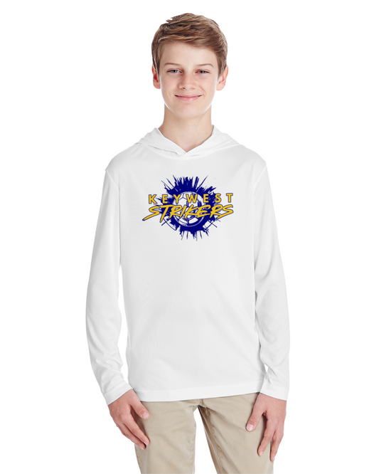 Key West Strikers - Unisex Youth Athletic UV Hooded Long-sleeve Tee