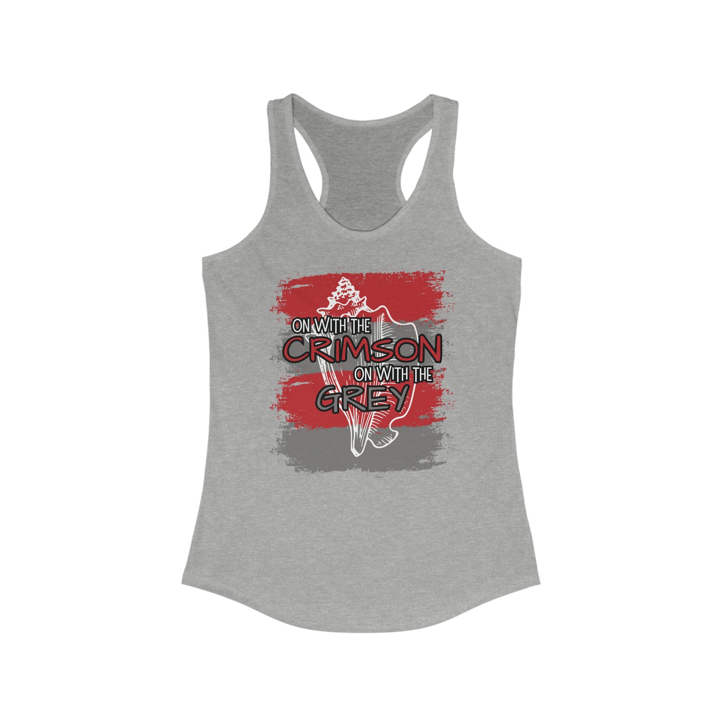 On With The Crimson, On With The Grey | Racerback Tank (Women)