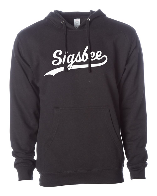 Black Sigsbee Script Hoodie product mockup