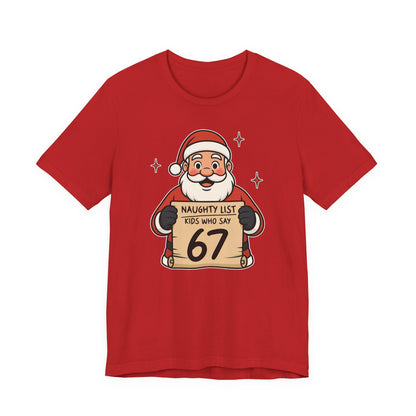 67 Naughty List Adult Cotton Tee