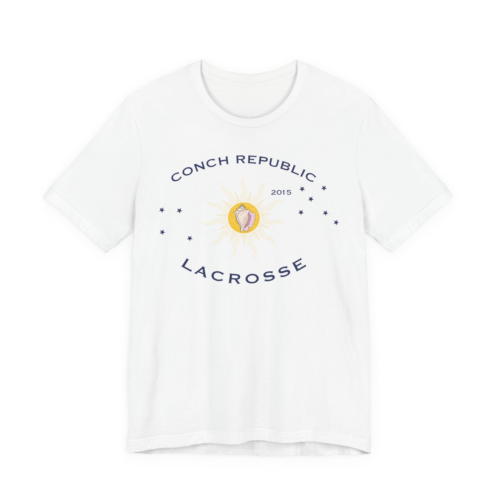 Conch Republic Lacrosse adult cotton t-shirt front logo