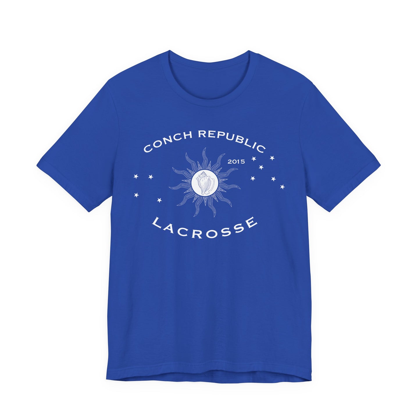 Conch Republic Lacrosse adult cotton t-shirt front logo