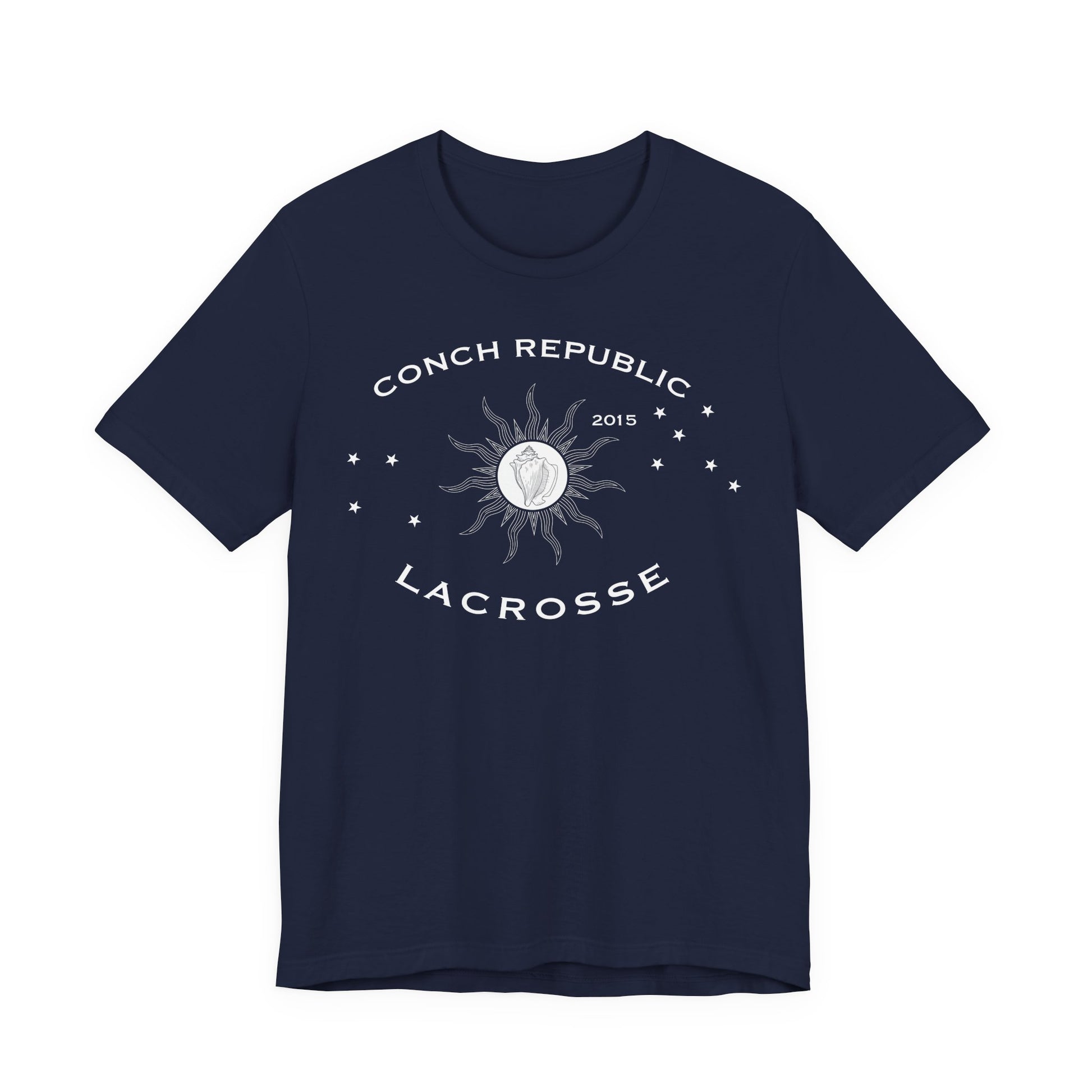 Conch Republic Lacrosse adult cotton t-shirt front logo