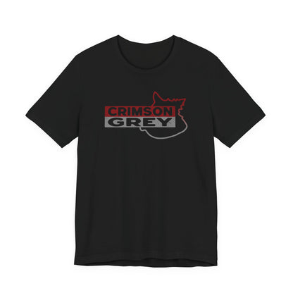 Crimson|Grey Tee