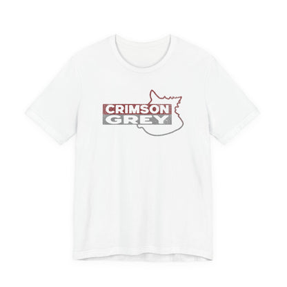 Crimson|Grey Tee
