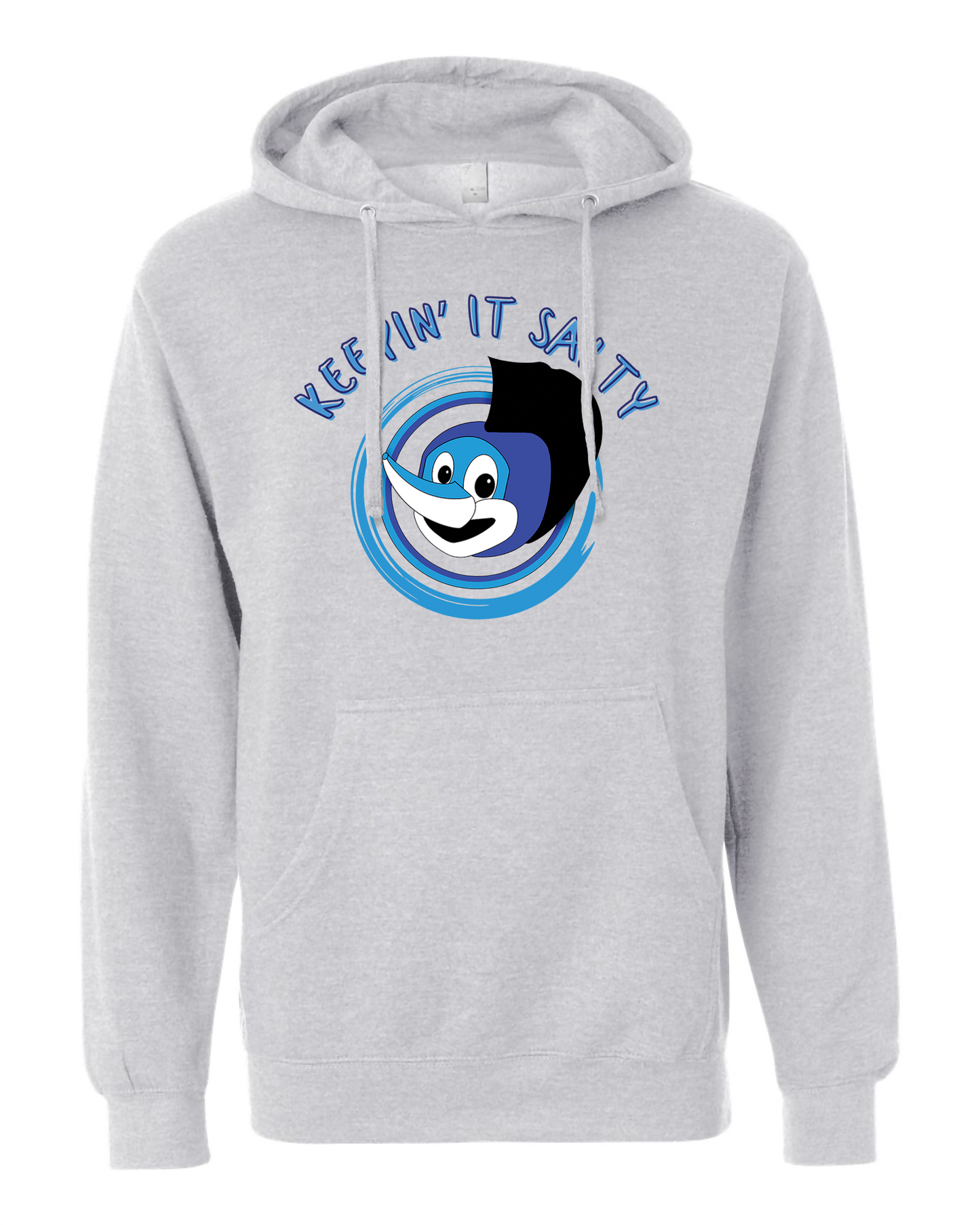 Heather Grey Sigsbee Keepin' It Salty pullover hoodie product mockup
