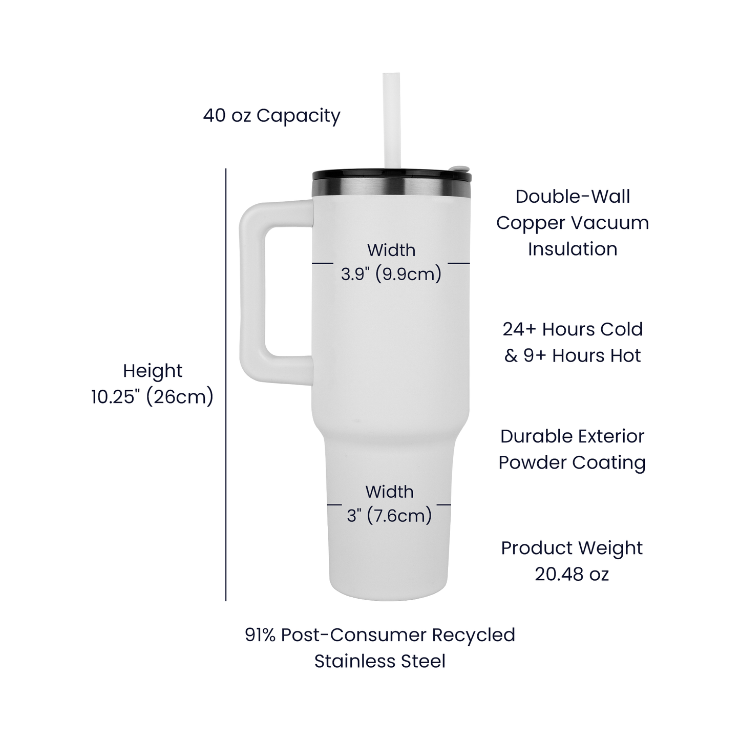 KWHS Lacrosse - Pinnacle 40oz Tumbler