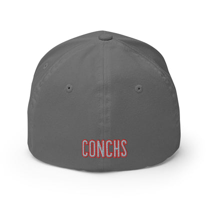 Classic KW (Front) | CONCHS (Back) | Embroidered Closed-back Fitted Hat