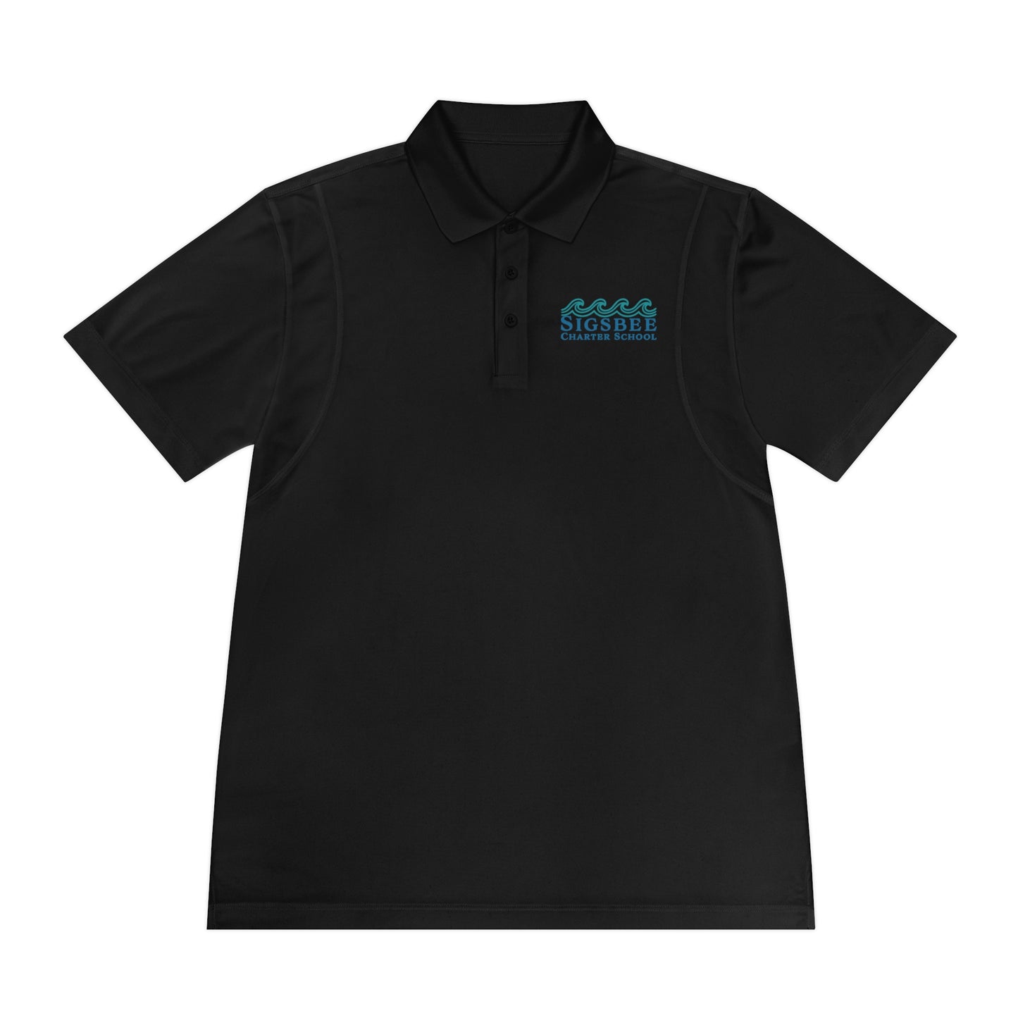 Sigsbee Charter School performance polo in Black