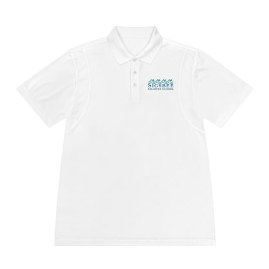 Sigsbee Charter School performance polo in White