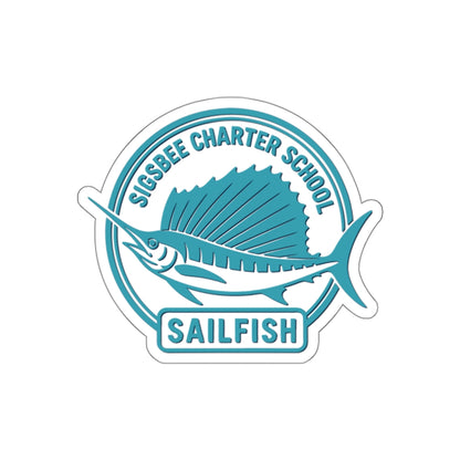 Sigsbee Charter School Sailfish Logo matte vinyl sticker