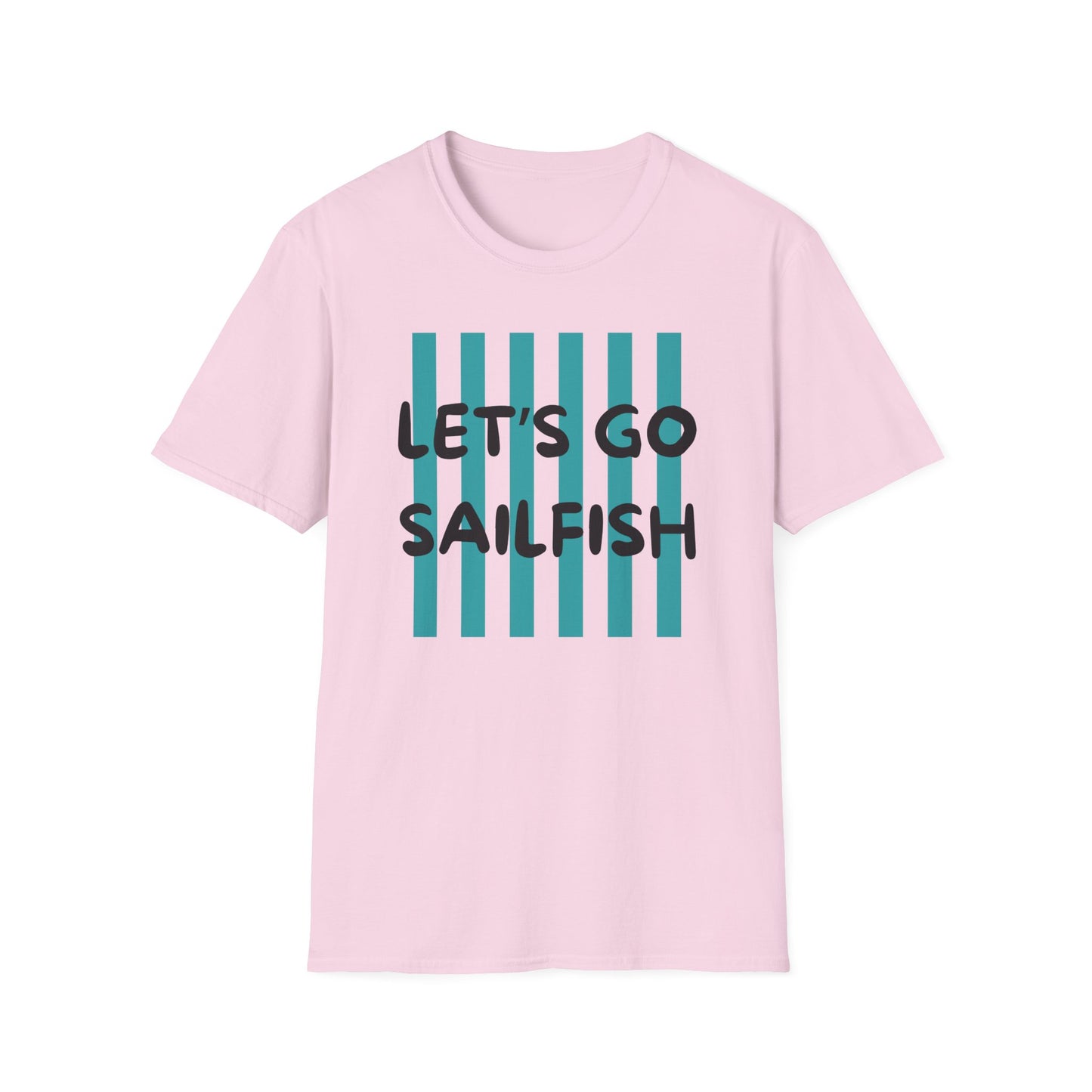 Sigsbee Cheerleading fundraiser tee in light pink, front view