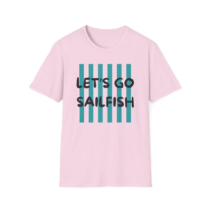 Sigsbee Cheerleading fundraiser tee in light pink, front view