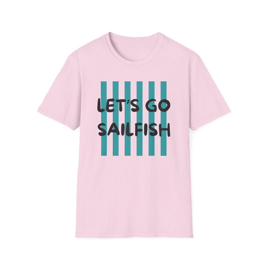 Sigsbee Cheerleading fundraiser tee in light pink, front view
