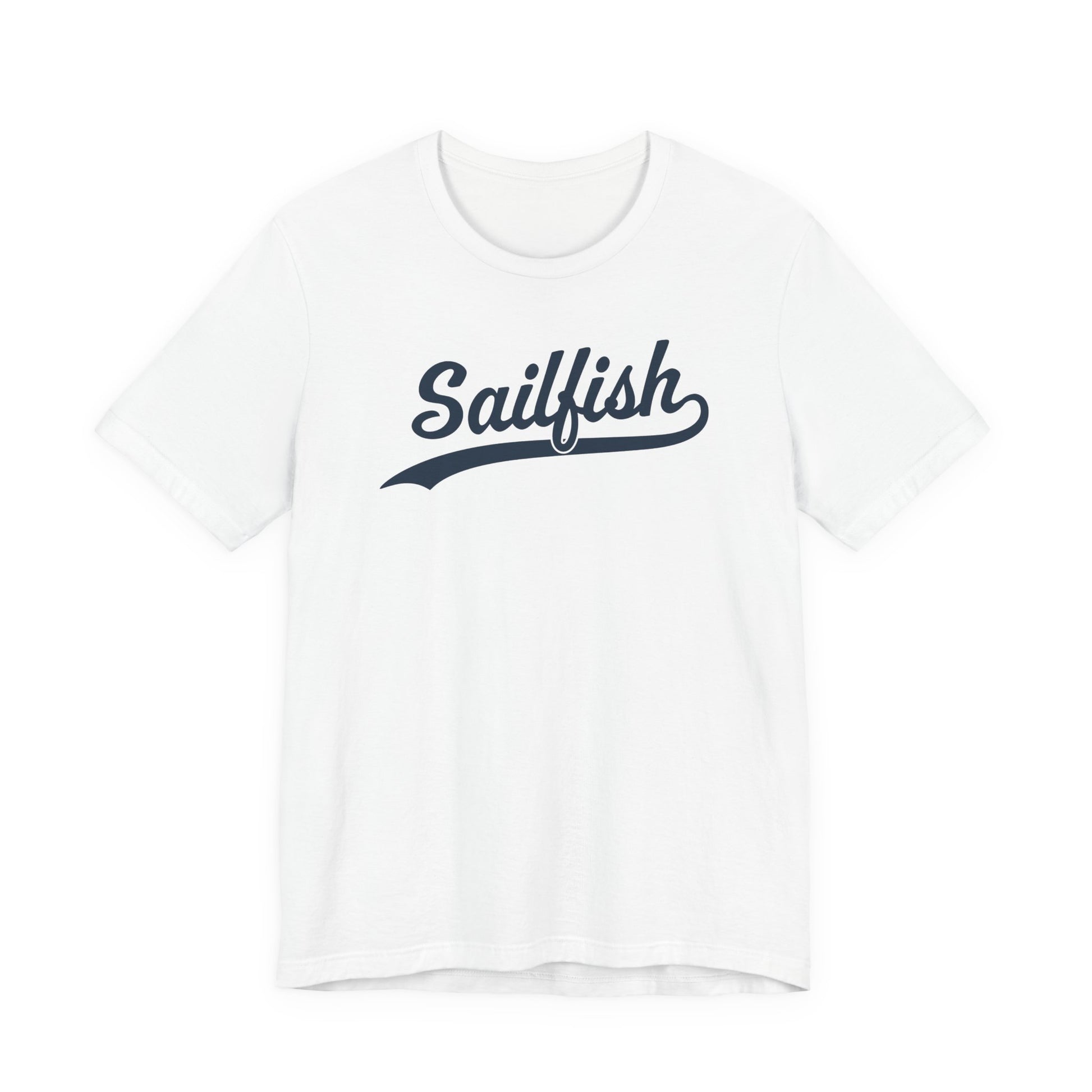 White Sigsbee Sailfish Script cotton tee