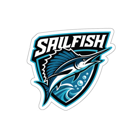 Sigsbee Sailfish Shield matte vinyl sticker